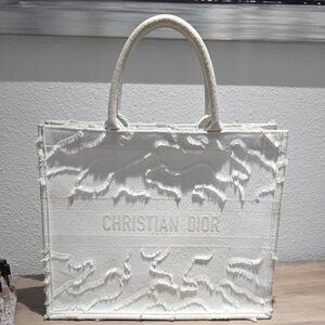 DIOR White Camouflage  Book Tote 2020